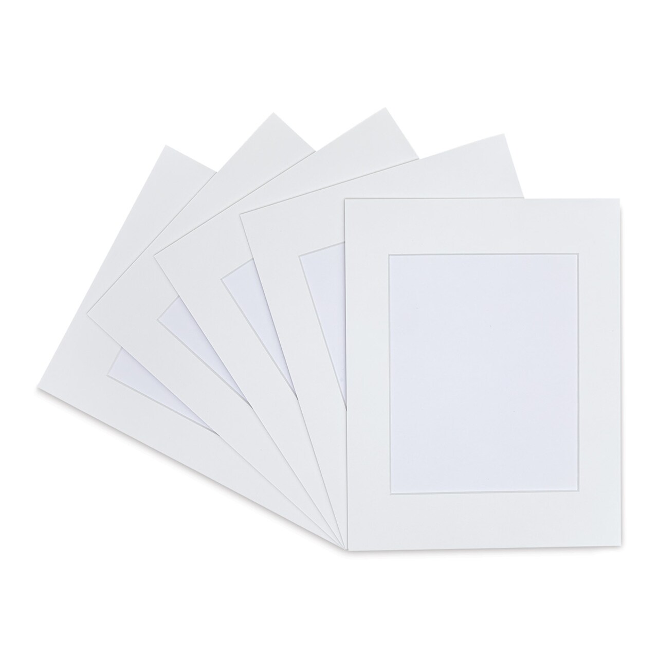 Savage Mat Mounts - Arctic White, Textured, 11" x 14" (8" x 10" Opening), Pkg of 5